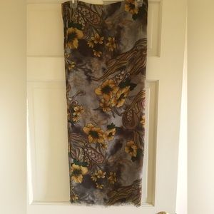 NWOT Floral print silk scarf